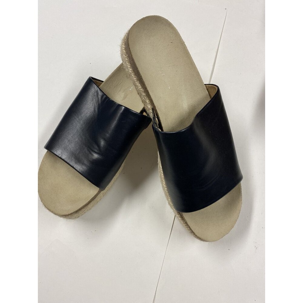 Report Womens Icelyn Espradrille Wedge Sandal Black 10M Chunky Y2K